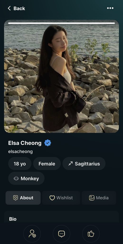 Elsa's YouApp profile