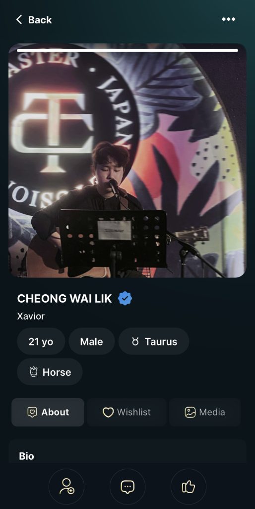 Xavior's YouApp profile