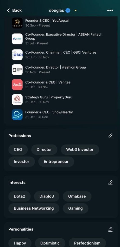 YouApp profile